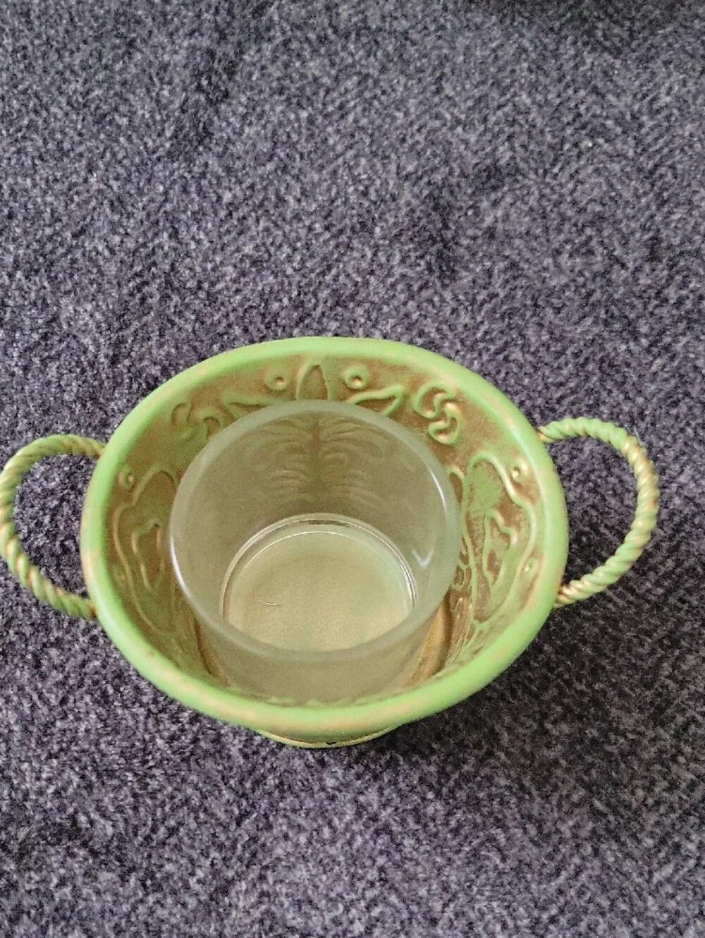 PartyLite Light Green Decorative Metal Lanterns Pair